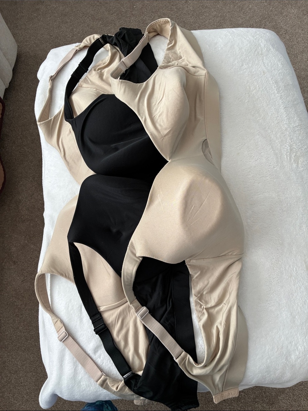 Cacique Nude and Black Full-Coverage Seamless Bra Duo